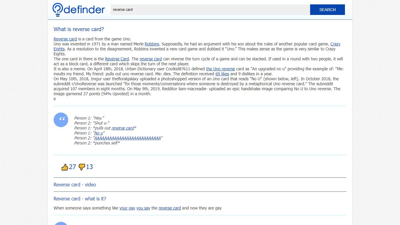 Reverse card: what is it? What does it mean? - definder.net